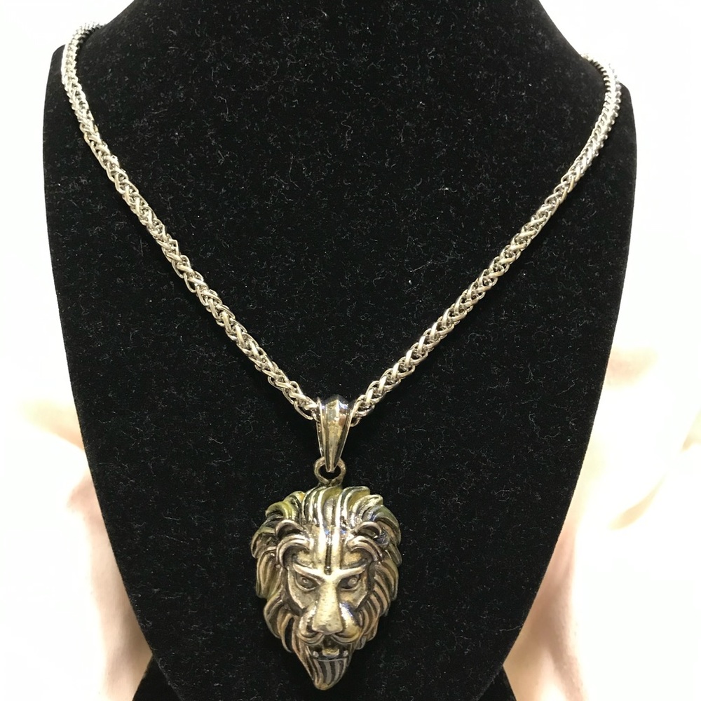 316L Stainless Steel Chain with Lion Face pendent